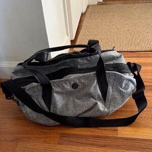 Lululemon Athletica Black and Gray Duffel Bag
